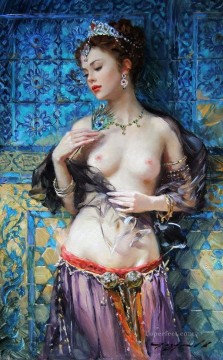 Pretty Woman KR 006 Desnudo impresionista Pinturas al óleo